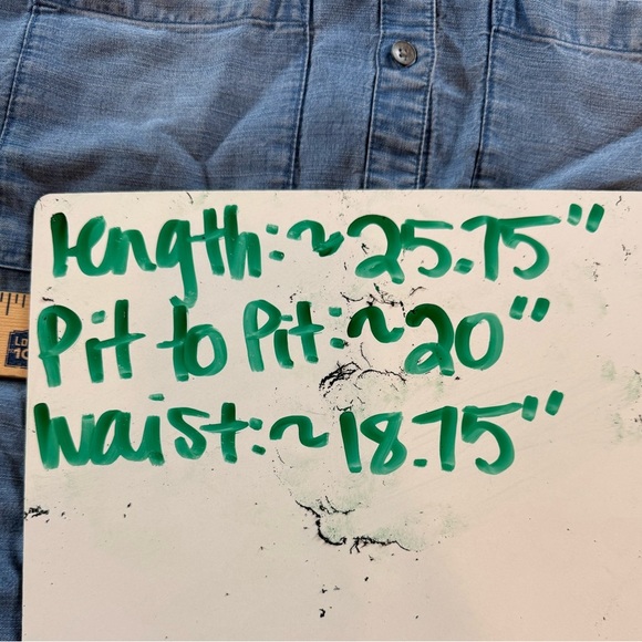 Anthropologie Cloth & Stone Joanie Chambray Denim Buttondown Womens Size Small - Picture 9 of 9